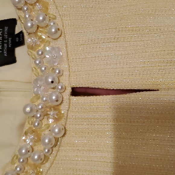NEW Tahari Arthur S Levine petite yellow dress - Picture 4 of 15